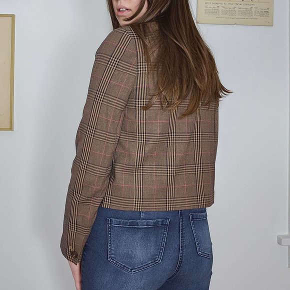 Madewell The Sutter Crop Blazer Size Small Williams Multi Plaid - Picture 6 of 9
